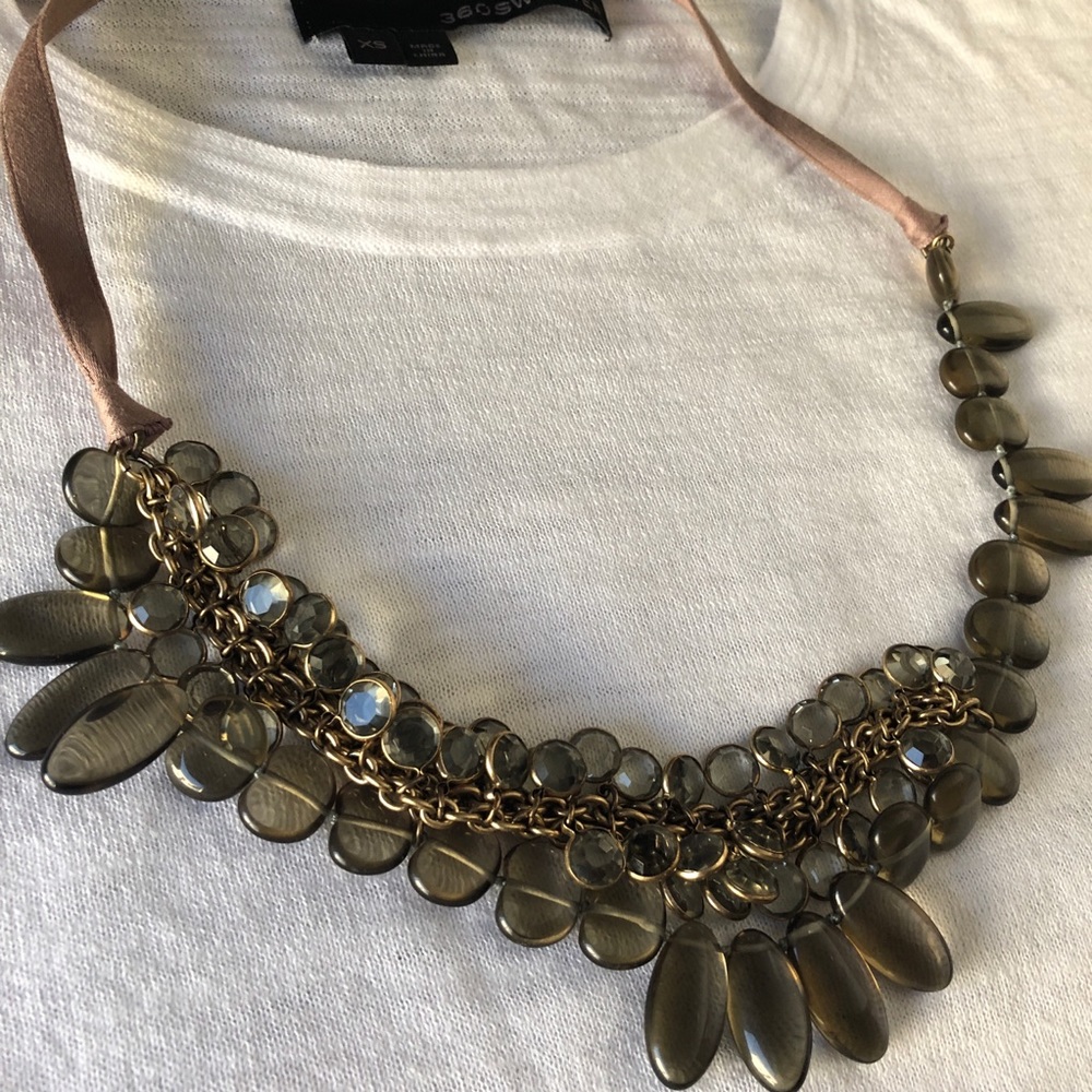 J.Crew Loose Fall Leaves Glass Necklace